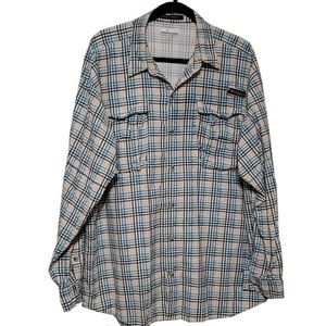 Columbia PFG Plaid Green Super Bahama Shirt